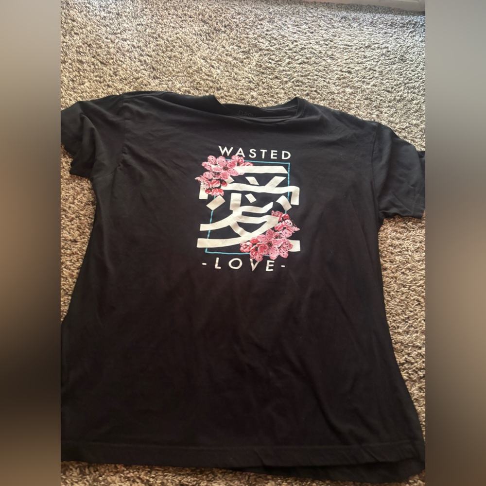 Black 'Wasted Love' Graphic Tee